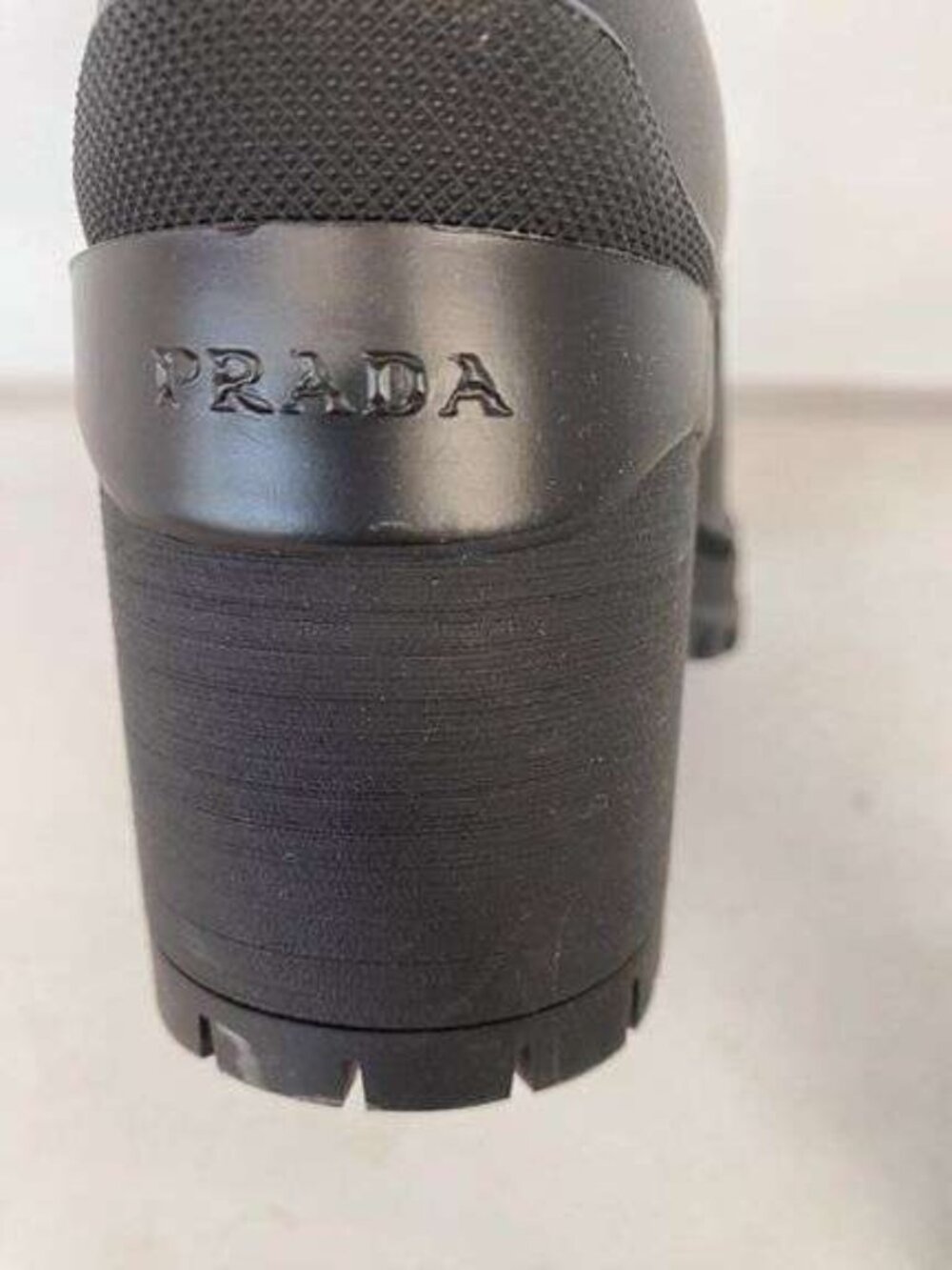 Prada Black Leather Heeled Ankle Boots -  EU 37 / US 7 - Picture 2 of 6